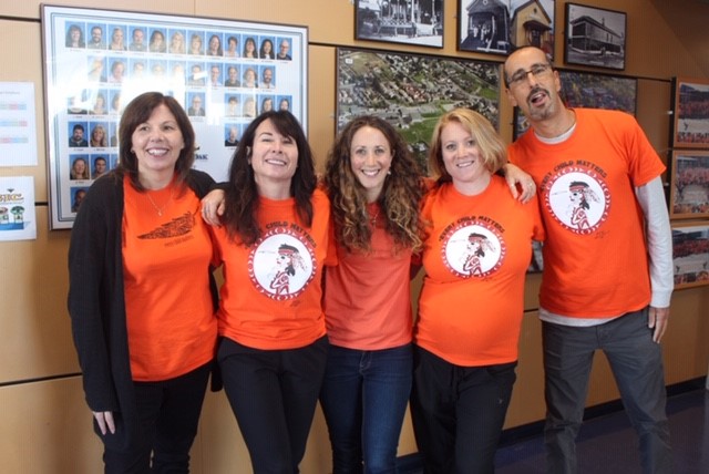 Staff wearing Orange Shirt Day